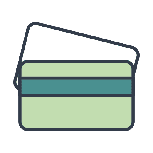 Credit card pay card business and finance credit card icon