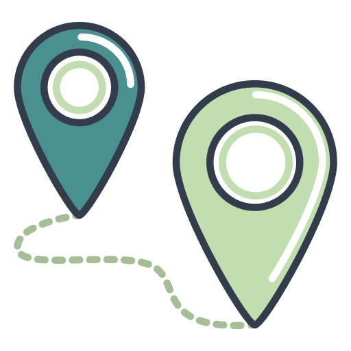 Destination maps and location pin placeholder icon