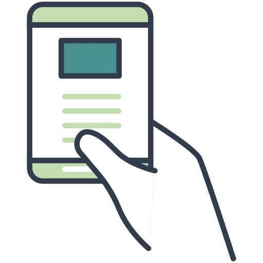 Cellphone communications hand electronics icon