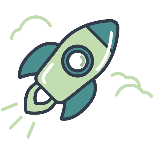 Rocket startup transport rocket icon