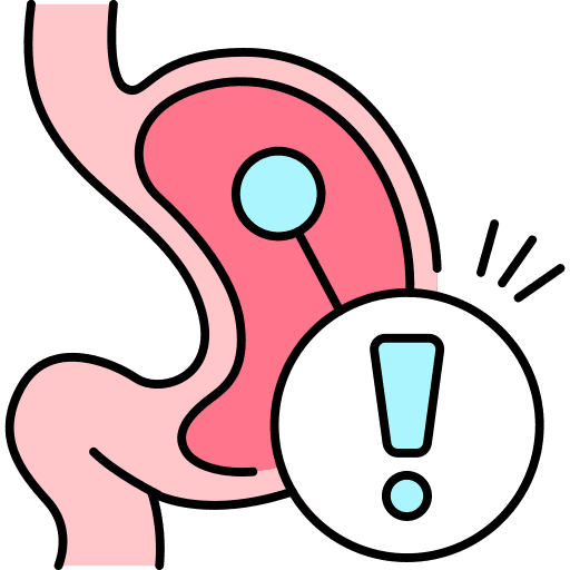Stomach healthcare and medical stomach sickness icon