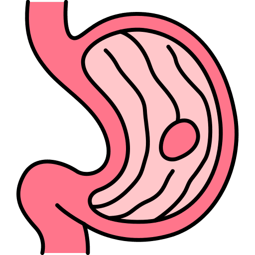 Stomach healthcare and medical stomach ulcer icon