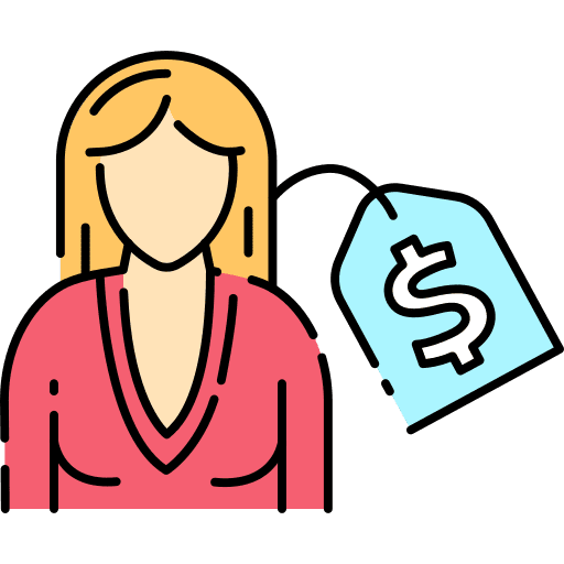 Escort trade woman people icon
