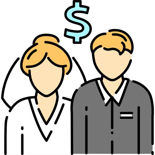 Family people money marriage icon