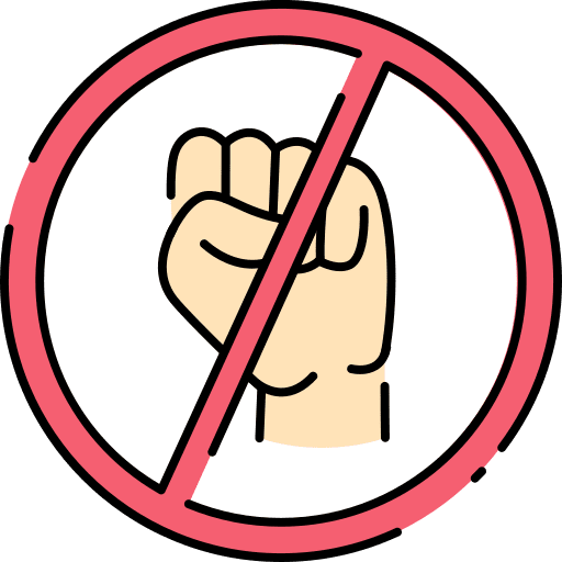 No violence violence no fist icon