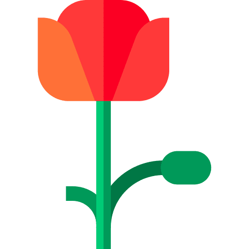 Poppy nature farming and gardening botanical icon