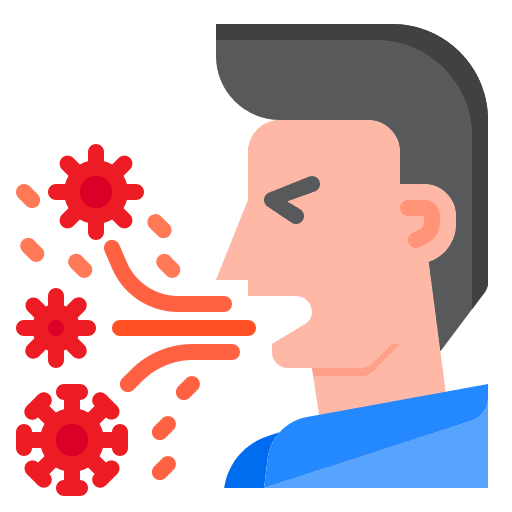 Cough breath virus cough icon