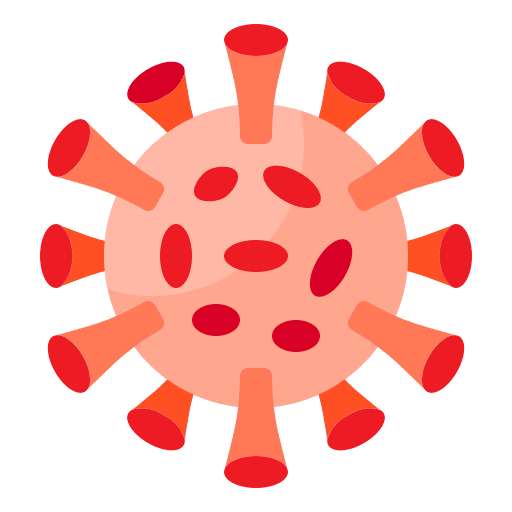 Covid 19 healthcare and medical covid 19 bacteria icon