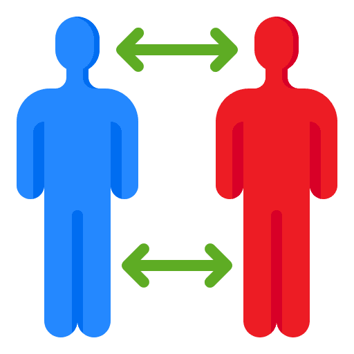 Distance search coronavirus social distancing icon