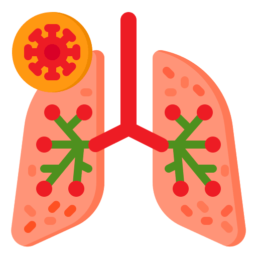 Lungs health and care covid 19 lungs icon