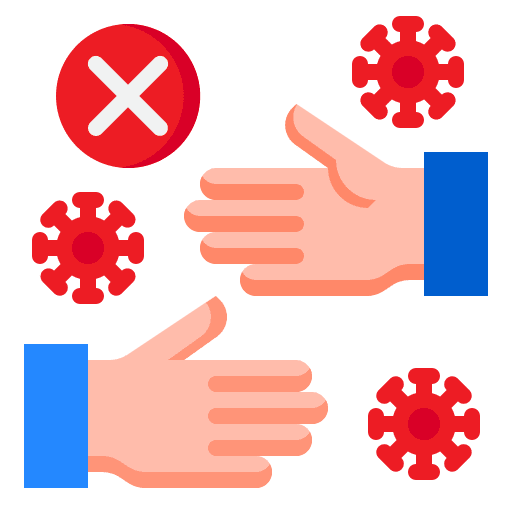 Do not touch covid 19 healthcare and medical avoid icon