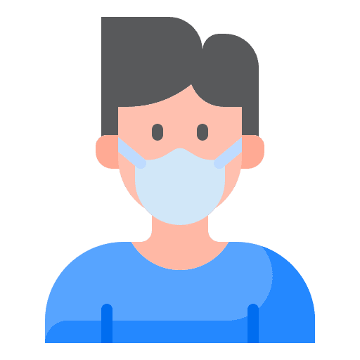 Face mask protect healthcare and medical safety icon