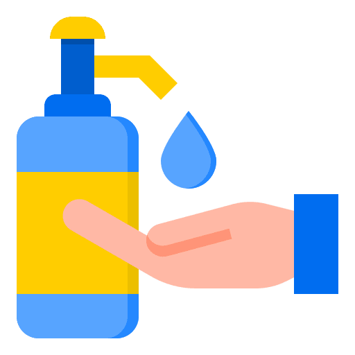 Hand wash health and care virus gesture icon