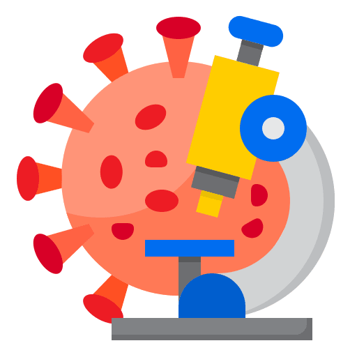 Laboratory microscope laboratory cell icon