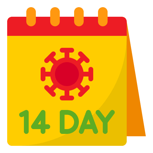 Calendar quarantine covid 19 health and care icon