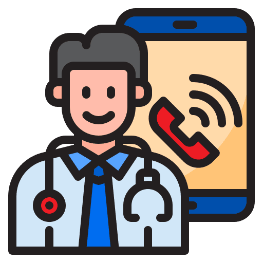 Doctor phone communications doctor icon