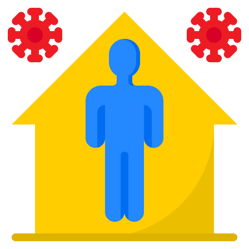 Stay at home covid 19 healthcare and medical virus icon