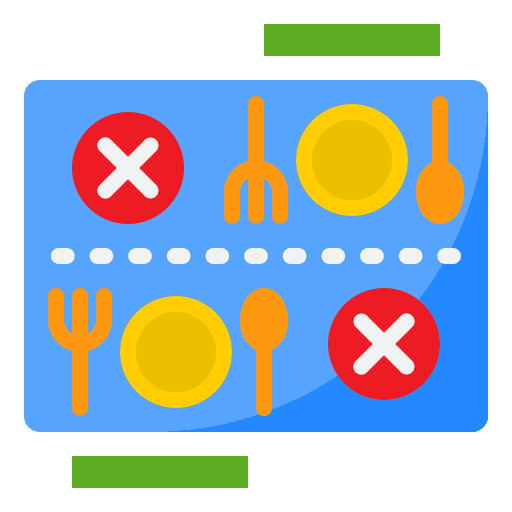 Table keep distance new normality signaling icon