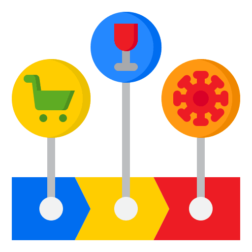 Timeline drink coronavirus timeline icon