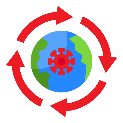 World coronavirus healthcare and medical world icon