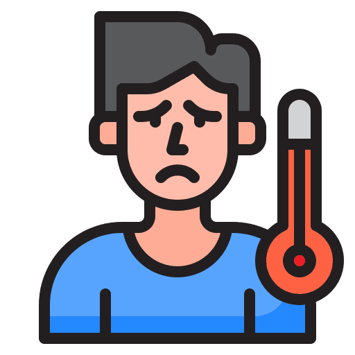 High temperature temperature check fever high temperature icon High temperature temperature check fever high temperature icon