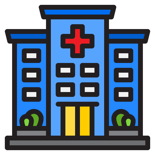 Hospital building nursing healthcare and medical icon