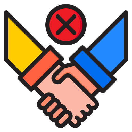 No handshake forbidden virus transmission covid 19 icon No handshake forbidden virus transmission covid 19 icon