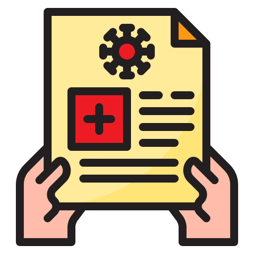 Report positive test results medical report icon