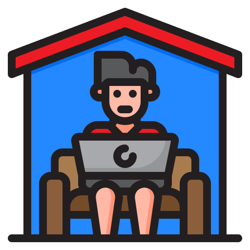 Work from home employee professions and jobs work from home icon Work from home employee professions and jobs work from home icon