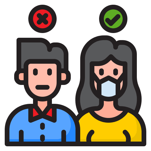 Face mask woman people virus icon Face mask woman people virus icon