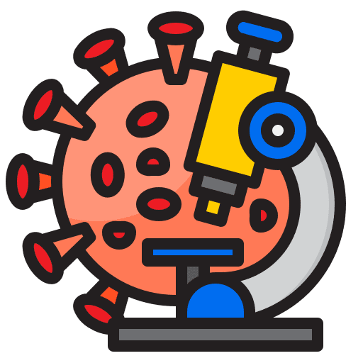 Laboratory coronavirus microscope covid 19 icon Laboratory coronavirus microscope covid 19 icon