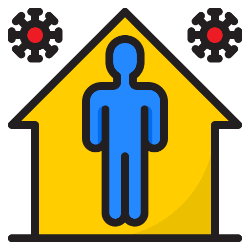 Stay at home covid 19 virus healthcare and medical icon Stay at home covid 19 virus healthcare and medical icon
