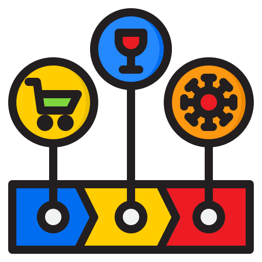 Timeline coronavirus shopping covid 19 icon Timeline coronavirus shopping covid 19 icon