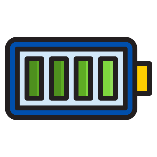 Full battery technology electric electronics icon Full battery technology electric electronics icon