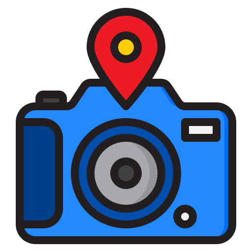 Location camera electronics location icon Location camera electronics location icon