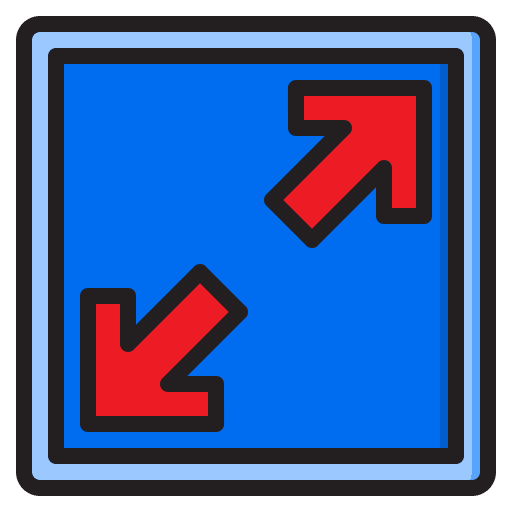 Maximize resize expand arrows indicator icon Maximize resize expand arrows indicator icon