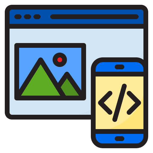 Web design smartphone devices web design icon