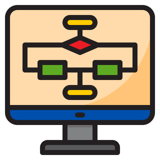 Diagram structure web design flow chart icon Diagram structure web design flow chart icon