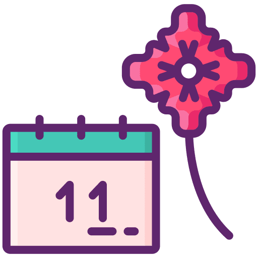 Peace day entertainment calendar holiday icon