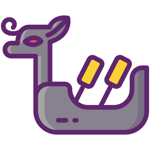 Dragon boat transportation cultures chinese icon