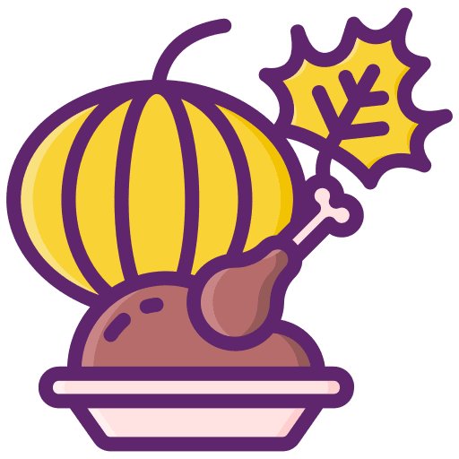 Thanksgiving turkey holiday festival icon