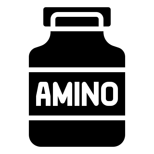Amino acids protein powder whey protein bottle icon