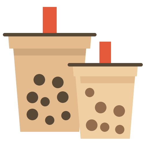 Bubble tea boba take away drinking icon