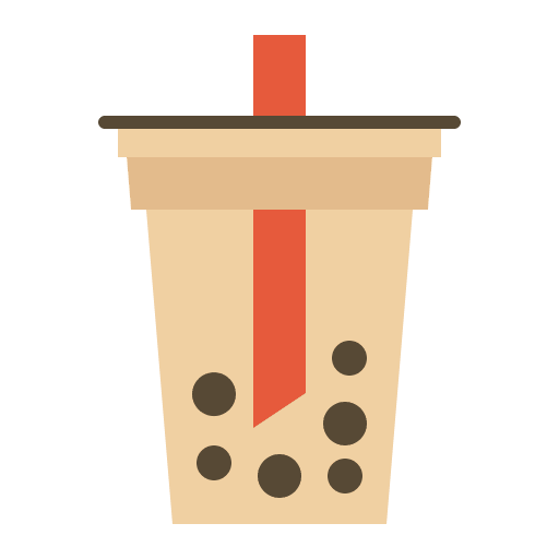 Bubble tea ice tea beverage boba icon
