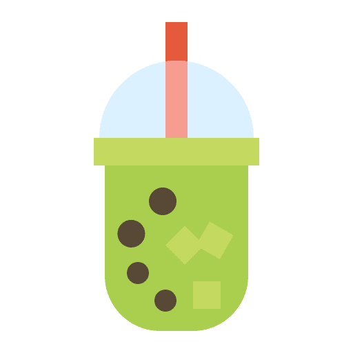 Green tea ice tea food and restaurant take away icon