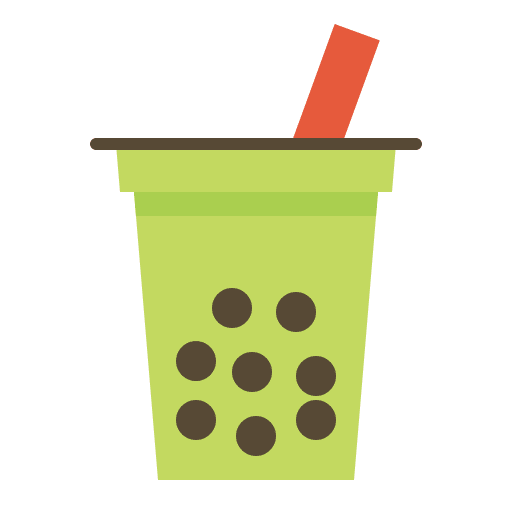 Green tea matcha food and restaurant drinking icon