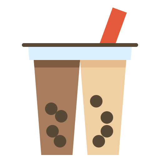 Bubble tea drinking take away double icon Bubble tea drinking take away double icon