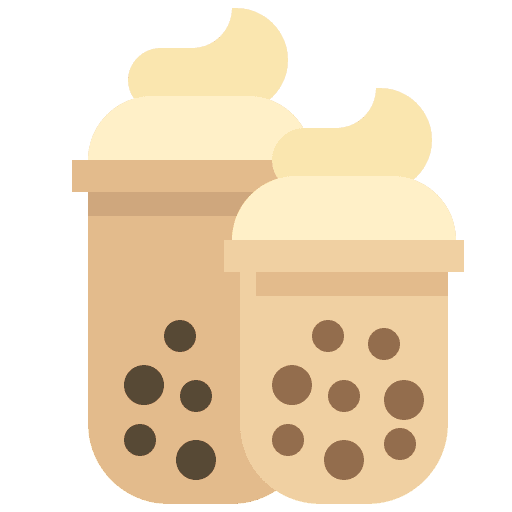 Bubble tea food and restaurant beverage boba icon Bubble tea food and restaurant beverage boba icon