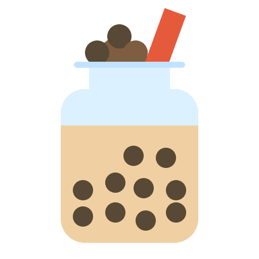 Bubble tea food and restaurant boba ice tea icon Bubble tea food and restaurant boba ice tea icon