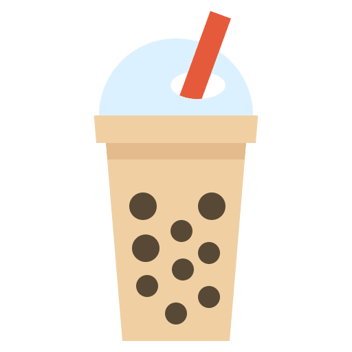 Bubble tea food and restaurant ice tea boba icon Bubble tea food and restaurant ice tea boba icon